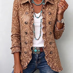 Victoria | Veste Bohème Vintage à Imprimé Floral et Volants