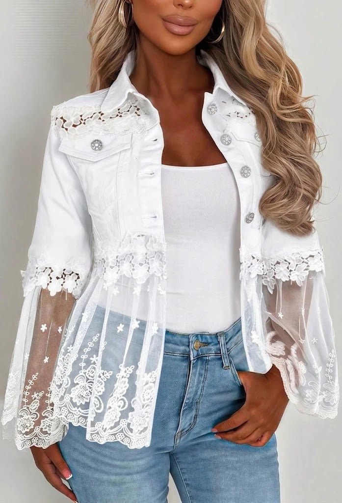Silvia | Veste à Panneaux de Dentelle