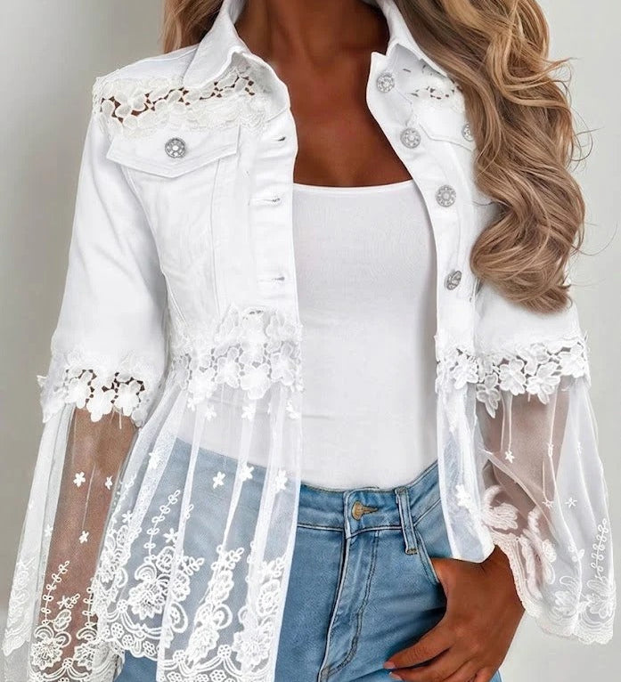 Silvia | Veste à Panneaux de Dentelle