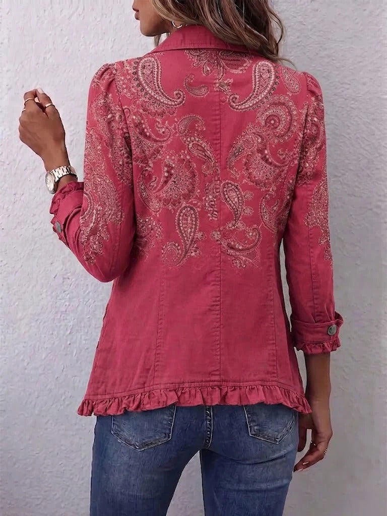Ana | Veste à Volants et Imprimé Paisley Vintage