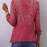 Ana | Veste à Volants et Imprimé Paisley Vintage