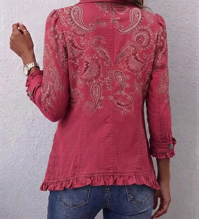 Ana | Veste à Volants et Imprimé Paisley Vintage