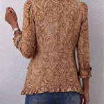 Victoria | Veste Bohème Vintage à Imprimé Floral et Volants