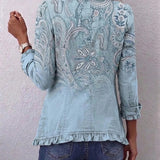 Estrella | Veste à Volants et Imprimé Paisley Vintage