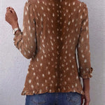 Noa | Veste Bohème à Volants et Imprimé Animalier