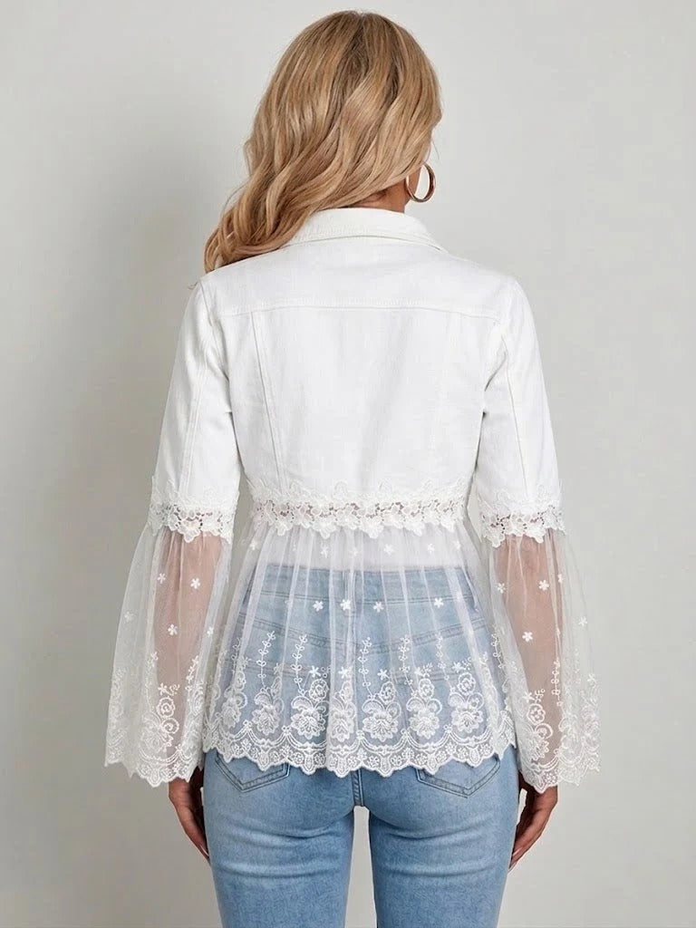 Silvia | Veste à Panneaux de Dentelle
