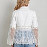 Silvia | Veste à Panneaux de Dentelle