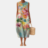 Margaux™ | Robe Midi Multicolore Élégante