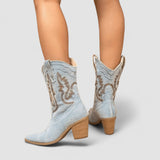Selena – Bottines en Denim Orthopédique