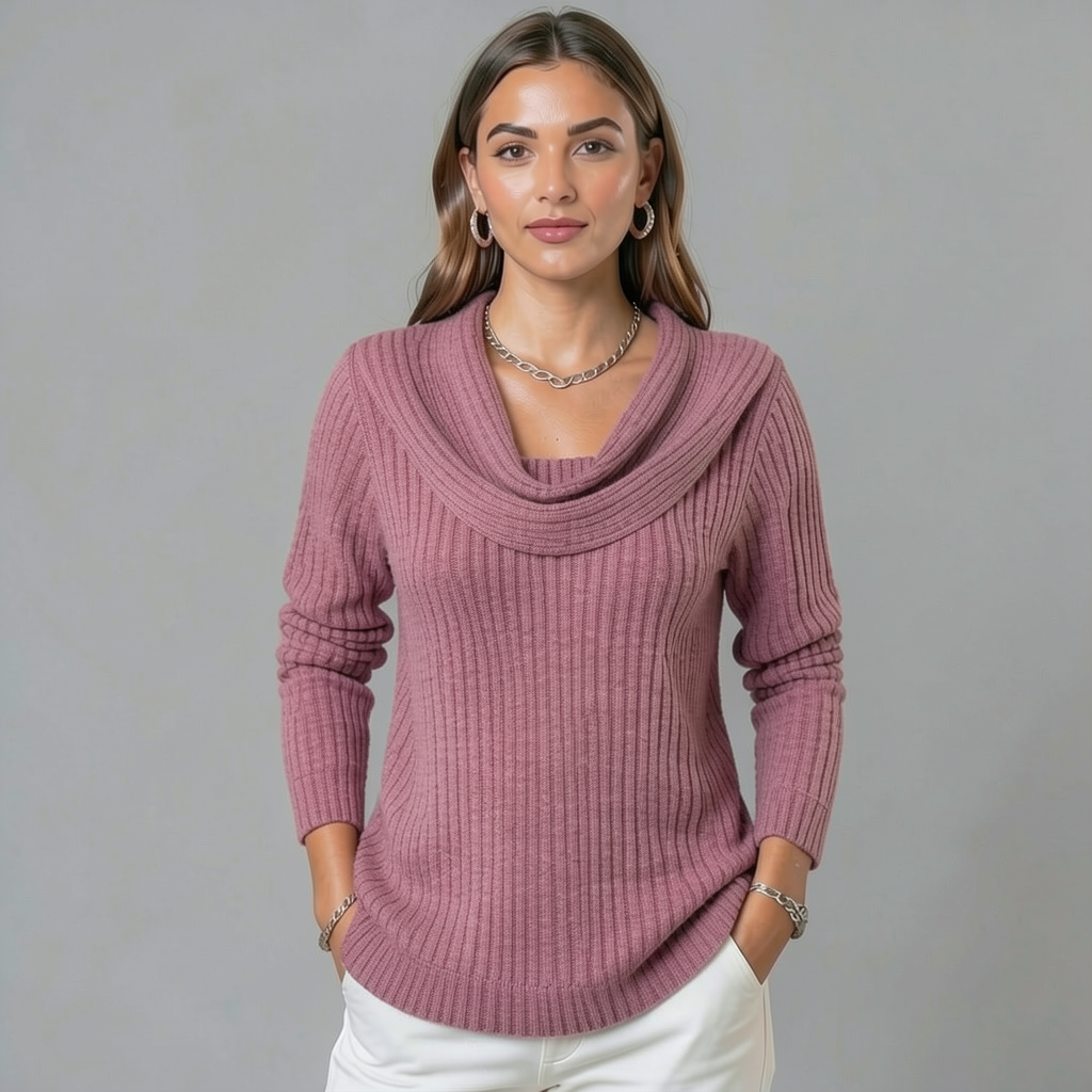 Zelie | Pull Col Chale en Laine Merinos