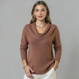 Zelie | Pull Col Chale en Laine Merinos