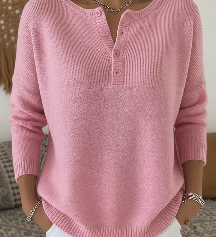 Océane | Pull Boutoné Décontracté