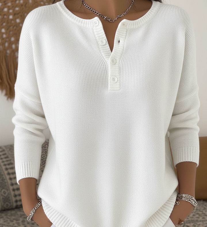 Océane | Pull Boutoné Décontracté