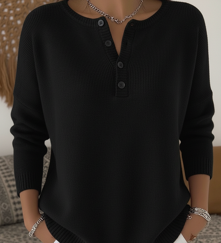 Océane | Pull Boutoné Décontracté