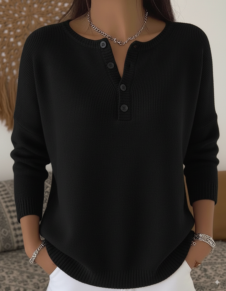 Océane | Pull Boutoné Décontracté