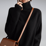 Rejane | Pull a Carreaux et Col Roule