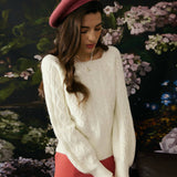 Lucienne | Pull Torsade a Col Rond