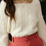 Lucienne | Pull Torsade a Col Rond